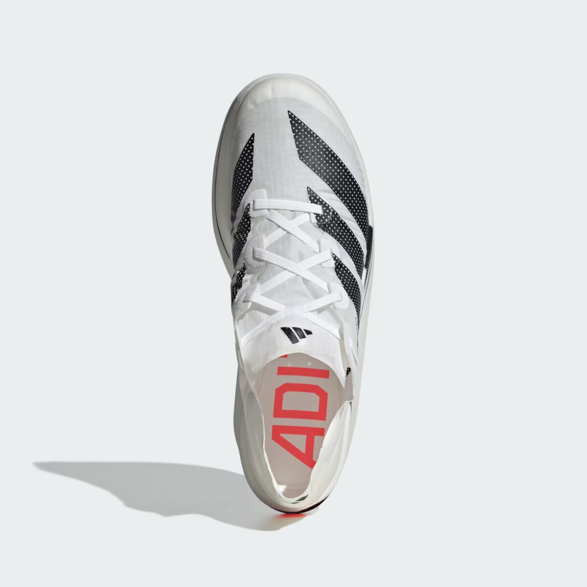 Full profile view of the adizero adios pro evo 3 showcasing its ultralight construction