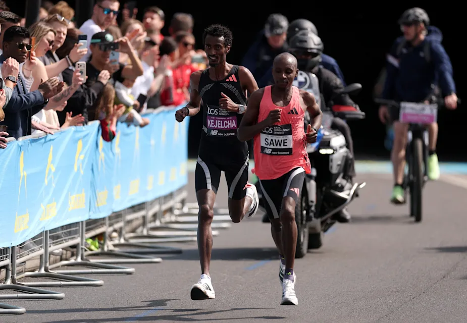 Athletes Sebastian Sawe and Yomif Kejelcha